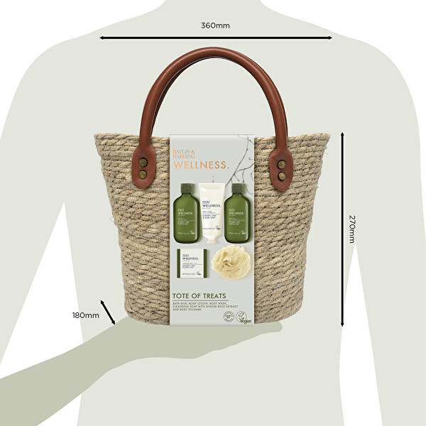Dárková sada péče o tělo v tašce Ginger, Lime & Basil 5 ks