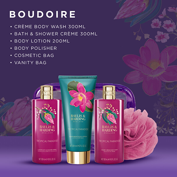 Dárková sada v taštičce Boudoire Tropical Paradise 5 ks