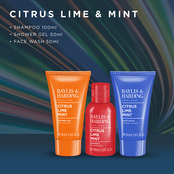 Dárková sada péče o tělo v taštičce Citrus, Lime & Mint 3 ks