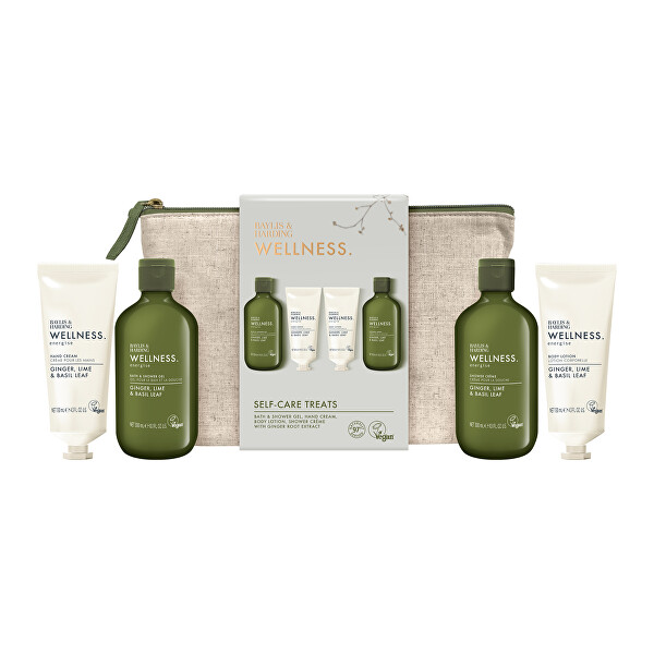 Dárková sada péče o tělo v taštičce Ginger, Lime & Basil 4 ks