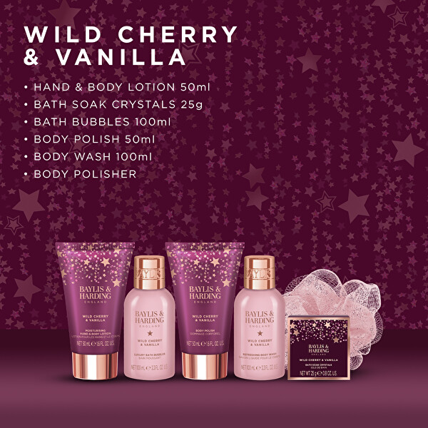 Dárková sada péče o tělo Wild Cherry & Vanilla 6 ks