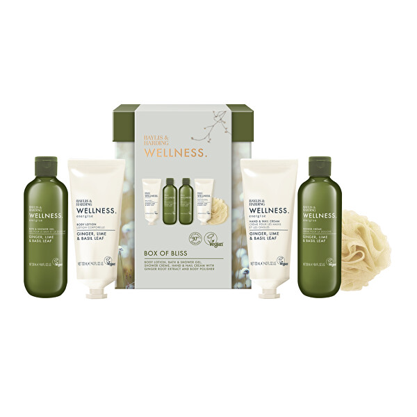 Dárkový box s produkty péče o tělo Ginger, Lime & Basil 5 ks