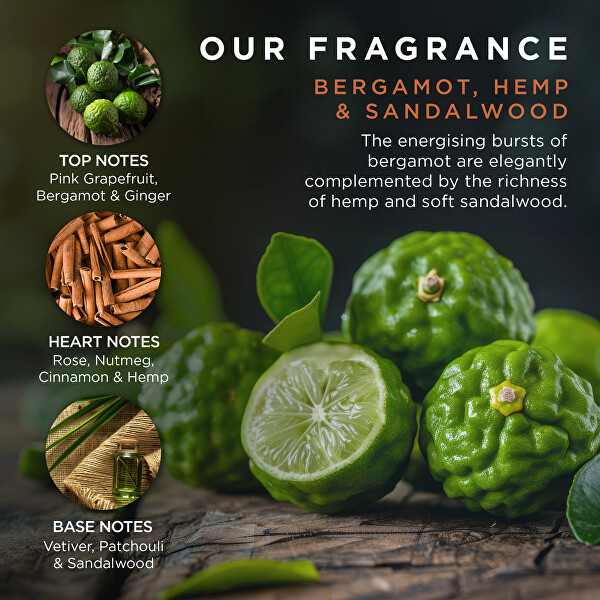 Pánský sprchový gel Bergamot, Hemp & Sandalwood 750 ml