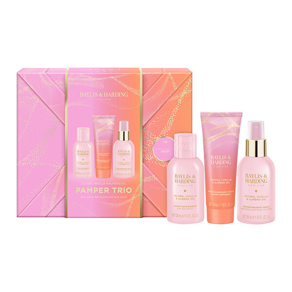 Sada péče o tělo Jojoba, Vanilka & Mandlový olej 3 ks