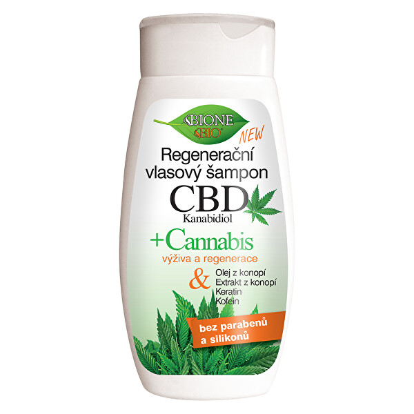 Regenerační výživný šampon CBD Kanabidiol 260 ml