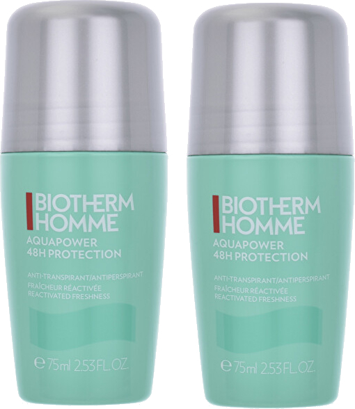 Sada kuličkových deodorantů Aquapower (48H Protector) 2 x 75 ml