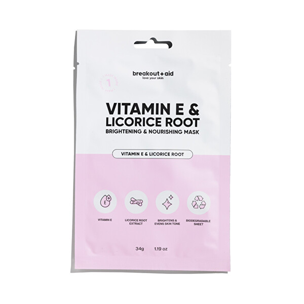 Rozjasňujúca maska s vitamínom E a sladké drievko