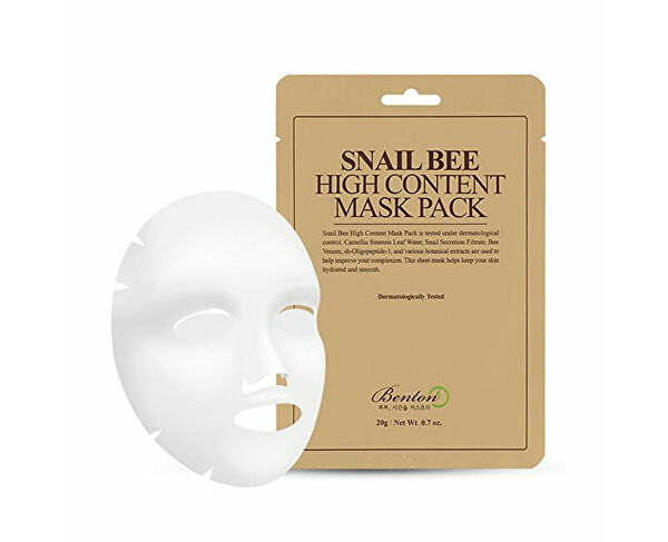 Anti-Age plátienková maska Snail Bee (High Content Mask Pack) 20 g -ZĽAVA - expirácia 11.2.2023