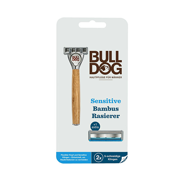Aparat de ras Bamboo Bulldog Sensitive + 2 capete de rezerva