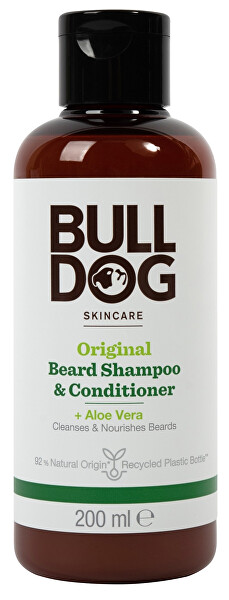 Szakállápoló sampon és balzsam 2 az 1-ben  normál bőrre Bulldog Original Beard Shampoo & Conditioner 200 ml