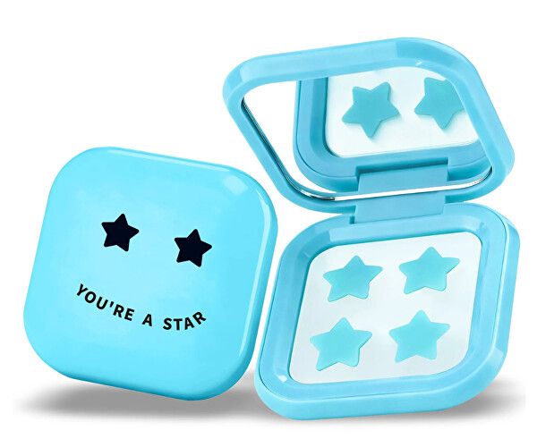Sada modrých náplastí Pimple Star Patches & Mirror Case 32 ks