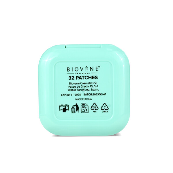 Sada zelených náplastí Pimple Star Patches & Mirror Case 32 ks