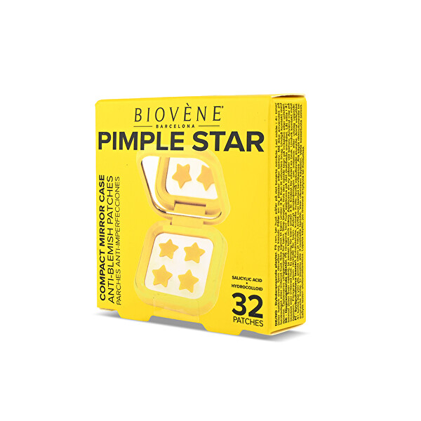 Sada žlutých náplastí Pimple Star Patches & Mirror Case 32 ks