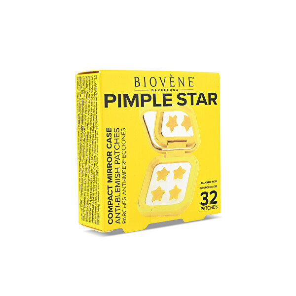 Sada žlutých náplastí Pimple Star Patches & Mirror Case 32 ks