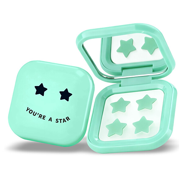 Sada zelených náplastí Pimple Star Patches & Mirror Case 32 ks