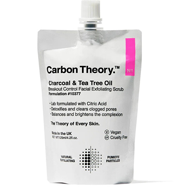 Bőrradír Charcoal & Tea Tree Oil Breakout Control (Facial Exfoliating Scrub) 125 ml