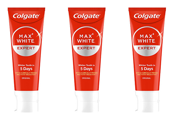 Bělicí zubní pasta Max White Expert Original 3 x 75 ml