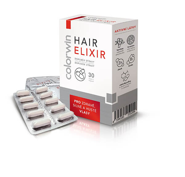 Doplněk stravy pro zdravé, silné a husté vlasy Colorwin Hair Elixir 30 kapslí