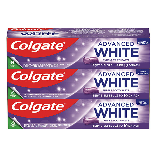 Zubní pasta Advanced White Purple Trio 3 x 75 ml