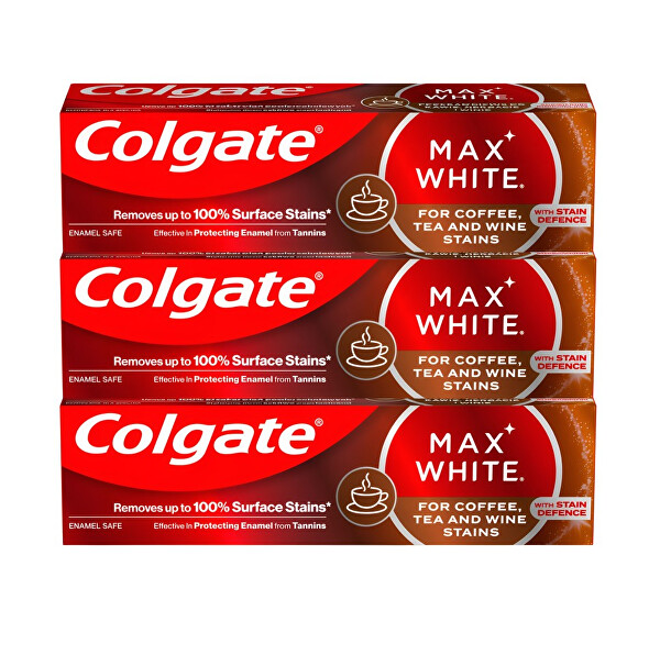 Pasta na zuby Max White Coffee, Tea, Wine 3 x 75 ml