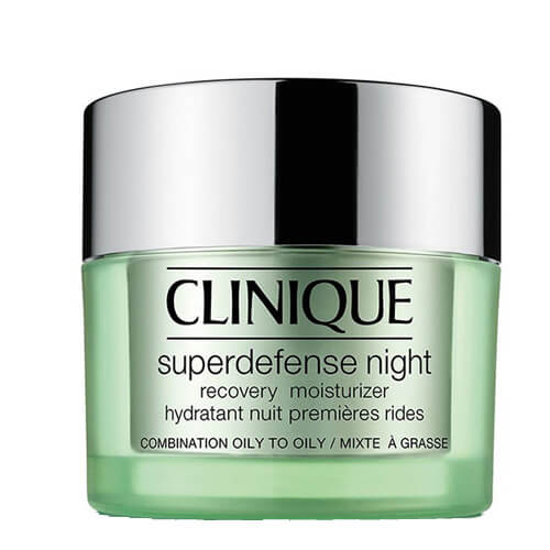 Cremă hidratantă de noapte pentru pielea mixtă chiar si grasă Superdefense (Night Recovery Moisturizer Combination To Oily Skin) 50 ml