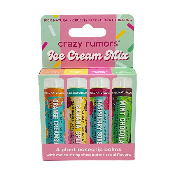 Sada klasických balzámů na rty Ice Cream Mix 4 x 4,4 ml