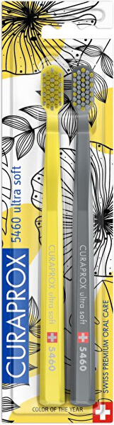 Velmi jemný zubní kartáček 5460 Duo Yellow/Grey Edition 2 ks