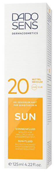 Opalovací fluid proti slunečním alergiím SPF 20 Sun 125 ml