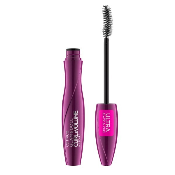 Řasenka pro dramatický objem a natočení řas Glam & Doll (Curl & Volume Mascara) 10 ml