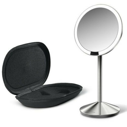 Specchio cosmetico ricaricabile da viaggio Sensor con illuminazione a LED, ingrandimento 10x