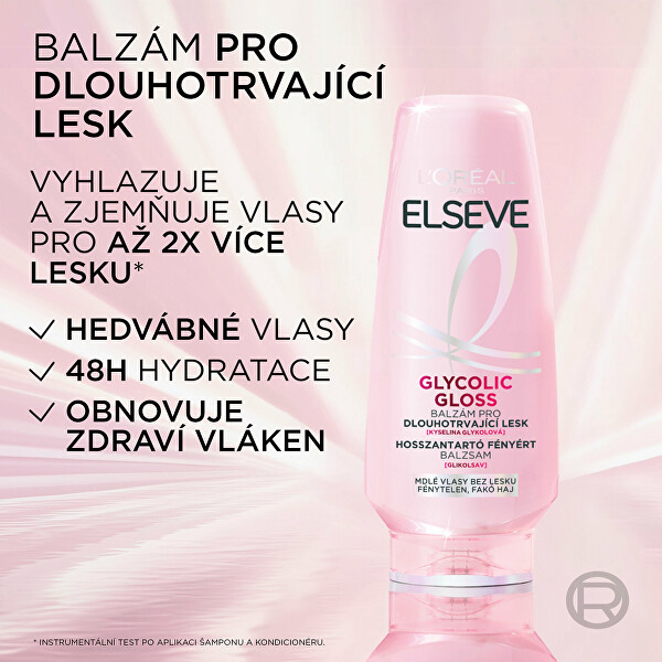Balzám pro dlouhotrvající lesk vlasů Elseve Glycolic Gloss (Balsam)