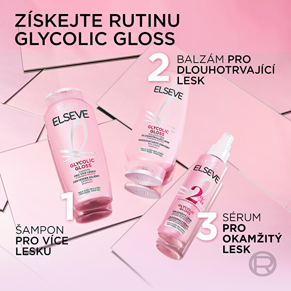 Balzám pro dlouhotrvající lesk vlasů Elseve Glycolic Gloss (Balsam)