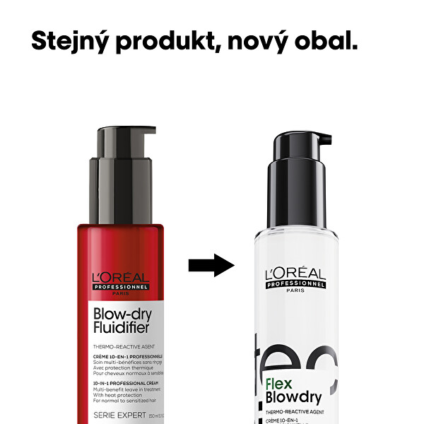 Bezoplachový termoochranný krém s tvarovou pamětí Serie Expert Blow-Dry Fluidifier (Shape Memory Cream - Leave in)