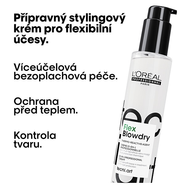 Bezoplachový termoochranný krém s tvarovou pamětí Serie Expert Blow-Dry Fluidifier (Shape Memory Cream - Leave in)