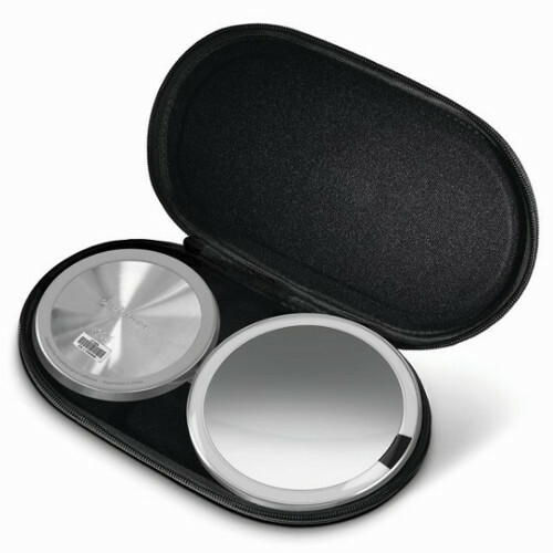 Wiederaufladbarer Reise-Kosmetikspiegel Sensor mit LED-Beleuchtung, 10-fache Vergrößerung