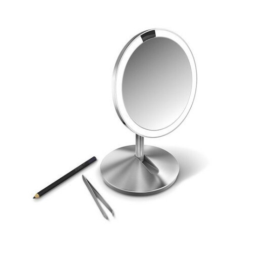 Senzor de oglindire cosmetică reîncărcabilă cu iluminare LED, mărire de 10x