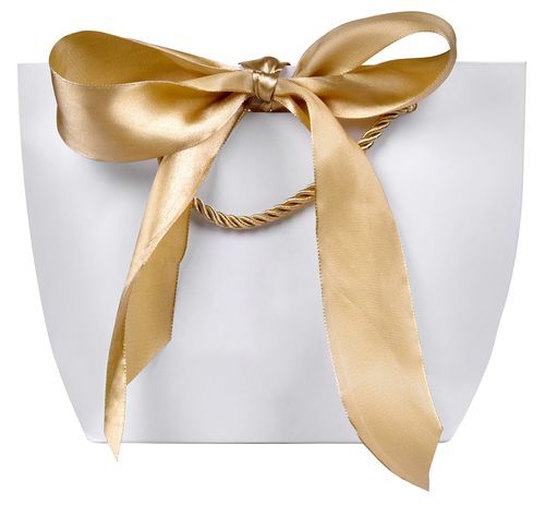 Darčeková taška so zlatou stuhou 1 ks