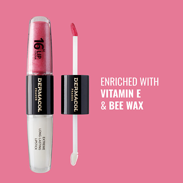 Dlouhotrvající dvoufázová barva na rty a lesk 16H Lip Colour (Extreme Long-Lasting Lipstick) 4 + 4 ml