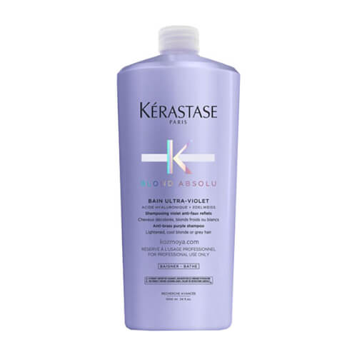 Shampoo viola antigiallo per tonalità bionde fredde Blond Absolu Bain Ultra Violet (Anti-Brass Purple Shampoo)
