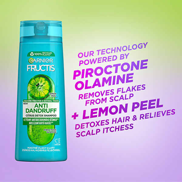 Sampon a zsíros, korpás hajra Fructis Antidandruff (Citrus Detox Shampoo)
