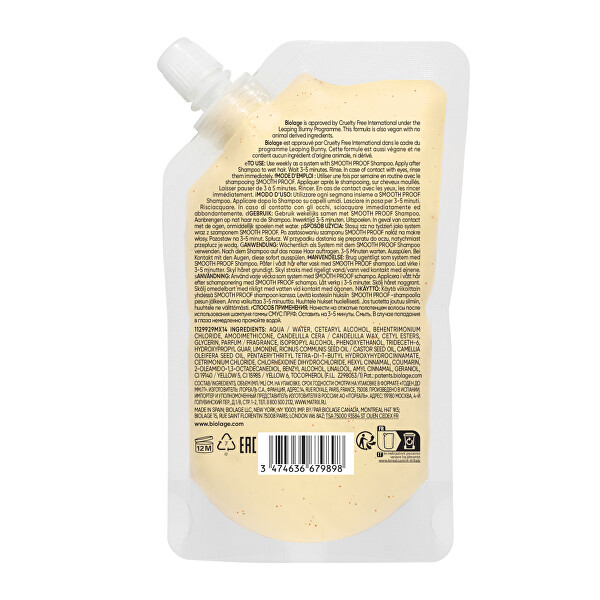 Mască-tratament pentru curățare profundă pentru părul indisciplinat și frizz Smoothproof Pack (Deep Treatment) 100 ml 
