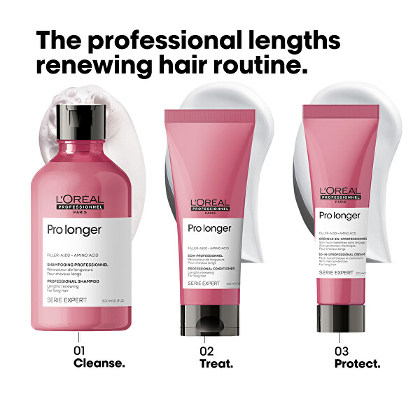 Hajápoló balzsam a hajhossz helyreállításához Serie Expert Pro Longer (Lengths Renewing Conditioner)