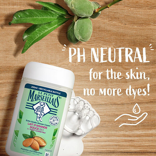 Krémový sprchový gel BIO Sweet Almond Milk Shower Cream