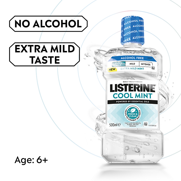 Ústní voda Cool Mint Extra Mild Mouthwash 500 ml
