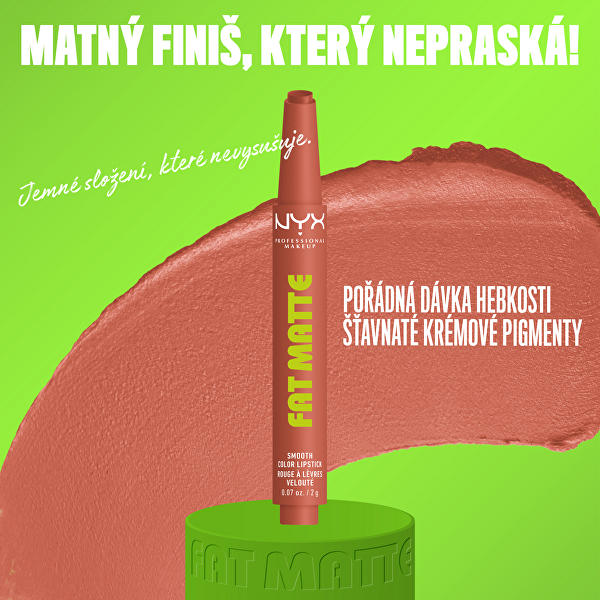 Matný balzám na rty Fat Matte Smooth Color Lipstick 2 g