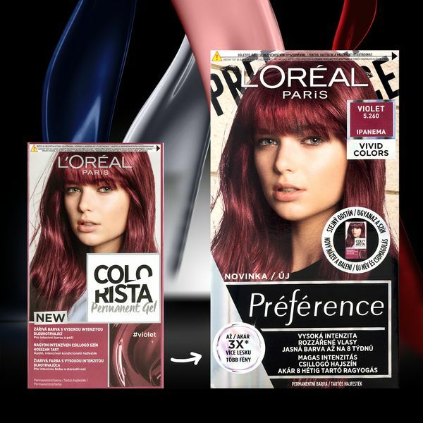 Permanentní barva na vlasy Préférence Vivid Colors