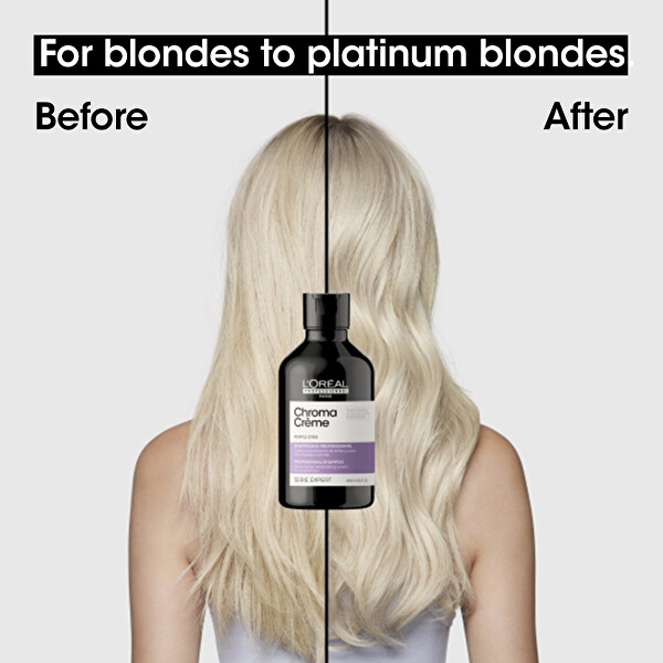 Șampon profesional mov care neutralizează tonurile galbeneSerie Expert Chroma Crème(Purple Dyes Shampoo)