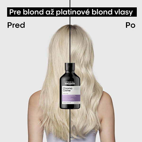 Profesionálny fialový šampón neutralizujúci žlté tóny Serie Expert Chroma Crème (Purple Dyes Shampoo)