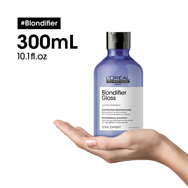 Regeneráló és fényesítő sampon szőke hajra Série Expert Blondifier (Gloss Shampoo)