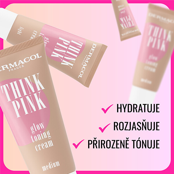 Rozjasňující tónovací krém Think Pink (Glow Toning Cream) 30 ml